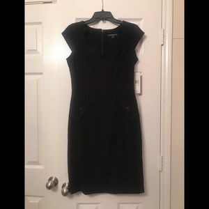 Sharagano Black Suede like Dress